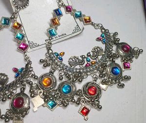 Antique Oxidized Earring