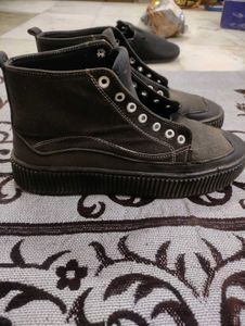 Black High-Top Sneakers