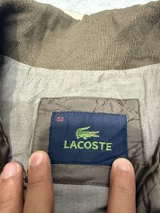 Lacoste Quilted Olive ZipUp Jacket