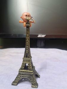 Eiffel Tower Statue &amp; Vintage Doll