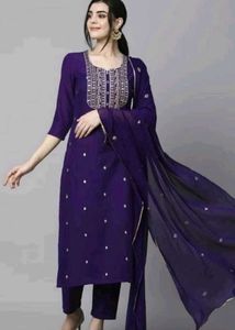 Elegant Purple Kurta Set