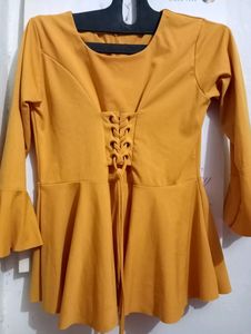 Mustered Yellow Colour Top