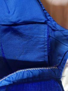 Royal Blue Silk Blouse