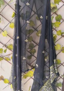Chikankari Black Kurta and dupatta