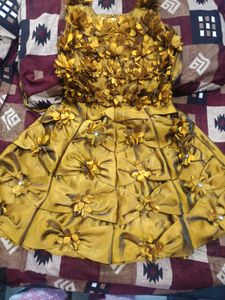 Golden Floral Dress