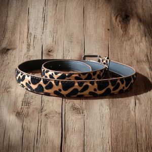 Animal print FAUX leather belt