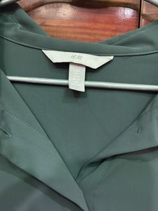 Olive Green Button-Down Shirt