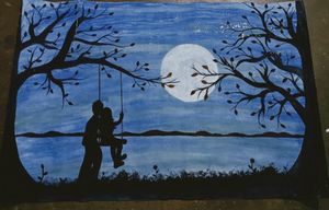 A Chart paper Painting For Decoration