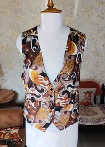 Vintage Patterned Vest size-38