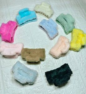 Fuzzy Hair Claw Clips