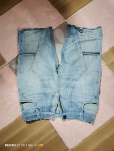 Embroidered Denim Jorts