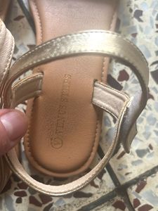 Gold Embellished Flats for 8-9 years