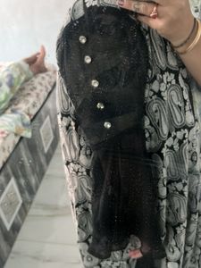 Elegant Black &amp; White Kurta Set