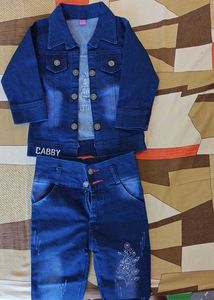 Cute Denim Jacket & Jeans Set