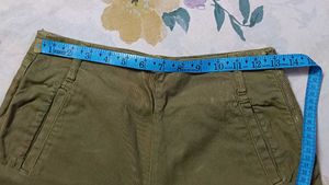 Zara Olive Green Flare Denim