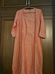 FAB india Elegant Peach Kurta