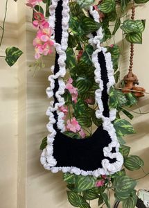 Black Ruffle Bag