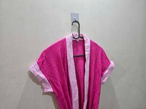 Pink Short Sleeve Bathrobe