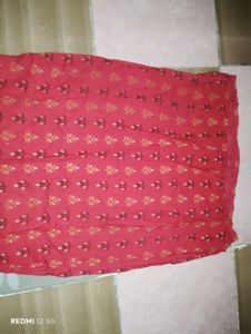 Floral Print Fabric-Blue and White Pent With Kurti