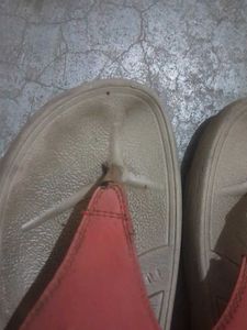 Red &amp; Beige Flip Flops
