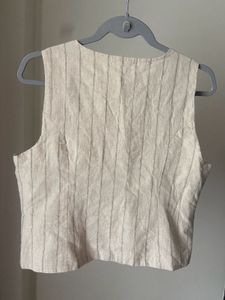 Beige Linen Waistcoat