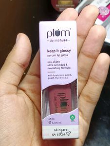 🌹✨Plum Serum Lip Gloss – Shade 03 Glimmer Rose