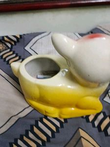 Vintage Ceramic Fawn Planter