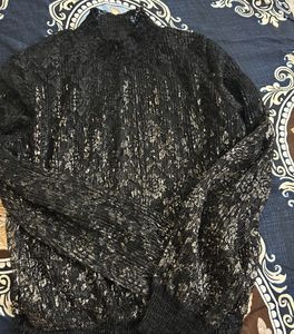 Lace Mock Neck Top