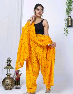 Yellow Polka Dot Salwar Kameez