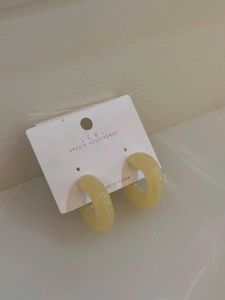 Yellow Hoop Earrings