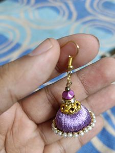 Beautiful Handmade Purple Colour Earrings