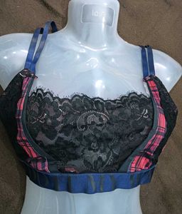 Lace & 🖤Plaid Bralette38C