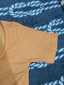 Cute Orange Crop Top