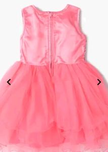 Girl&#39;s Coral Sequin Dress 2 To 3 Years