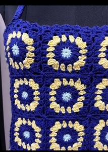 Blue Crochet Top