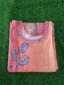Baby Pink Peach Color Kurti