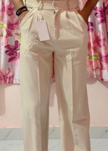 Beige korean baggy Pants