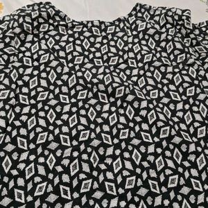 Black &amp; White Print Dress