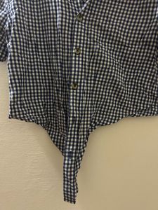 Gingham Tie-Front Top