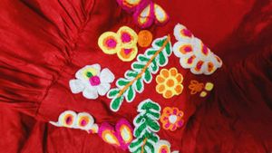 Sangria Embroidery Top