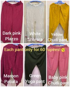 Set of 6 traditional pants only for 60 rupees each