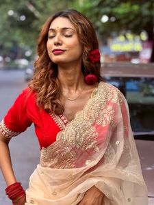 Elegant Embroidered Saree