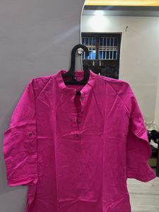 Pink Cotton Kurta