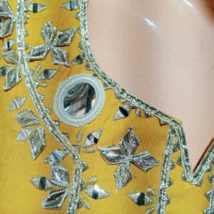 Yellow Embroidered Kurta Set