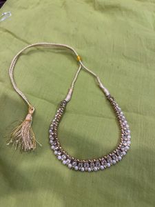 Elegant Pearl & Rhinestone Choker Necklace