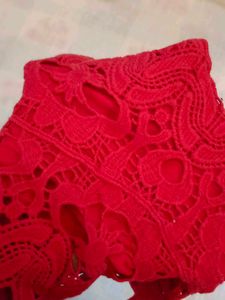 Red Lace Cami Top