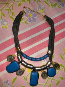 Blue Pendant Statement Necklace