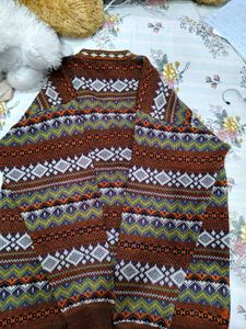 Patterned Knit Sweater