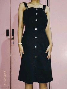 Black Dungaree Dress