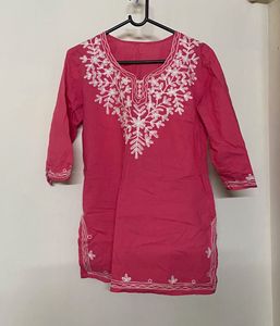 Pink Short Kurti